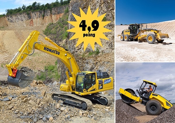 Komatsu och BOMAG på Svenska Maskinmässan
