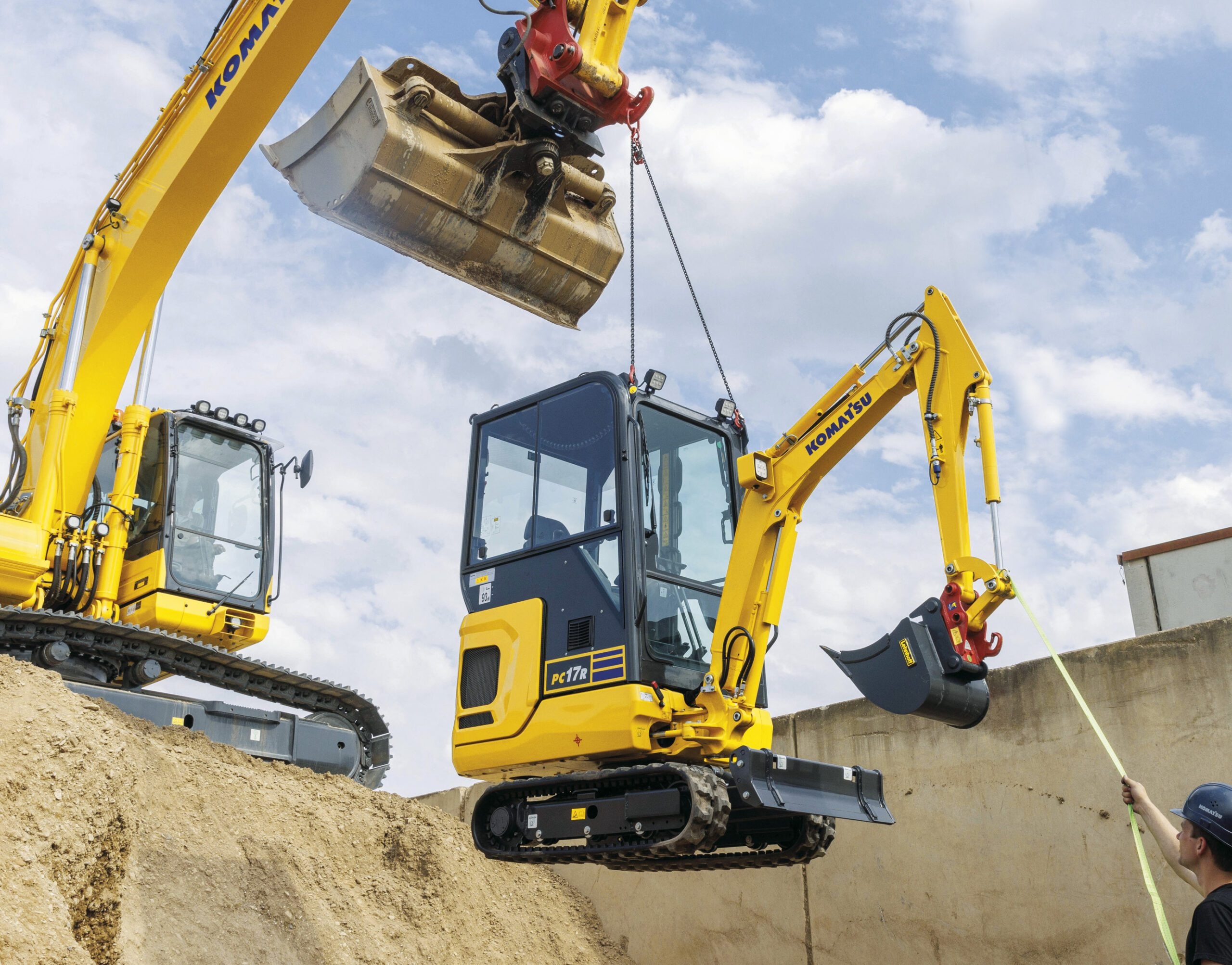 Komatsu Europe presenterar minigrävarna PC17R-5 och PC20R-5
