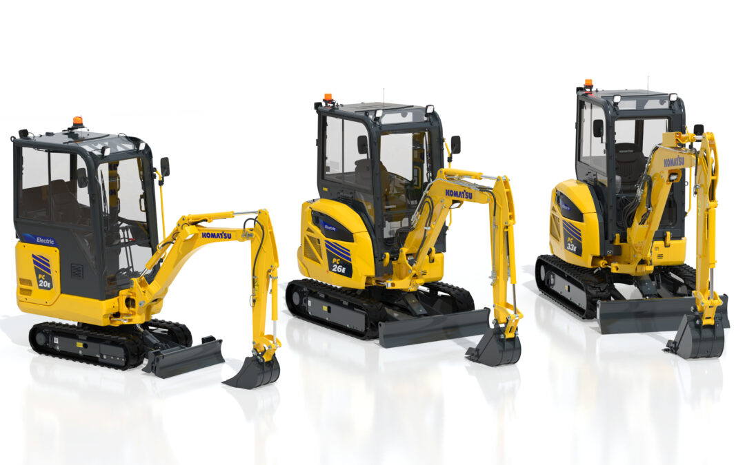 Komatsu presenterar tre nya elektriska minigrävare