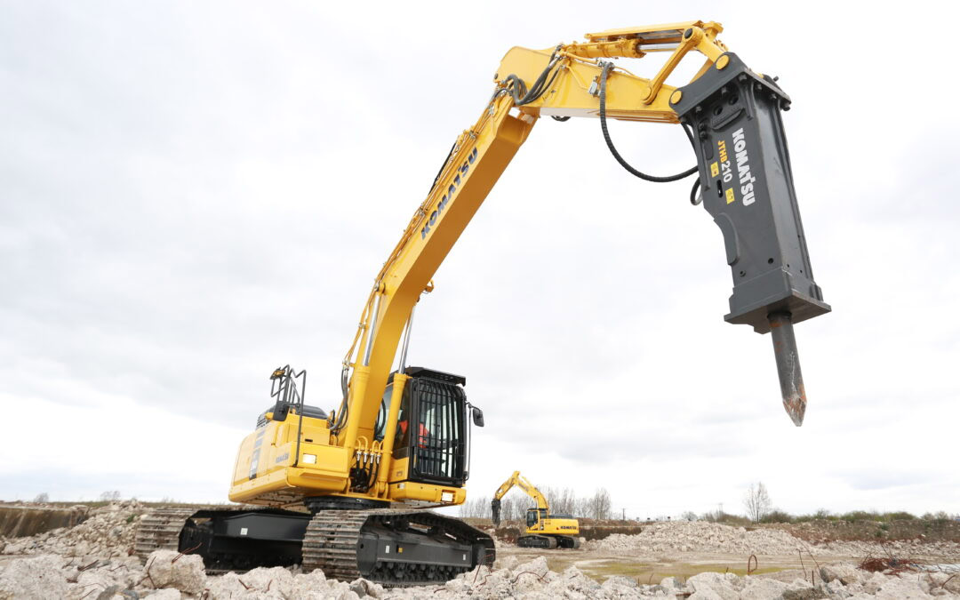 Nya förbättringar för Komatsu H- och V-seriens hydraulhammare